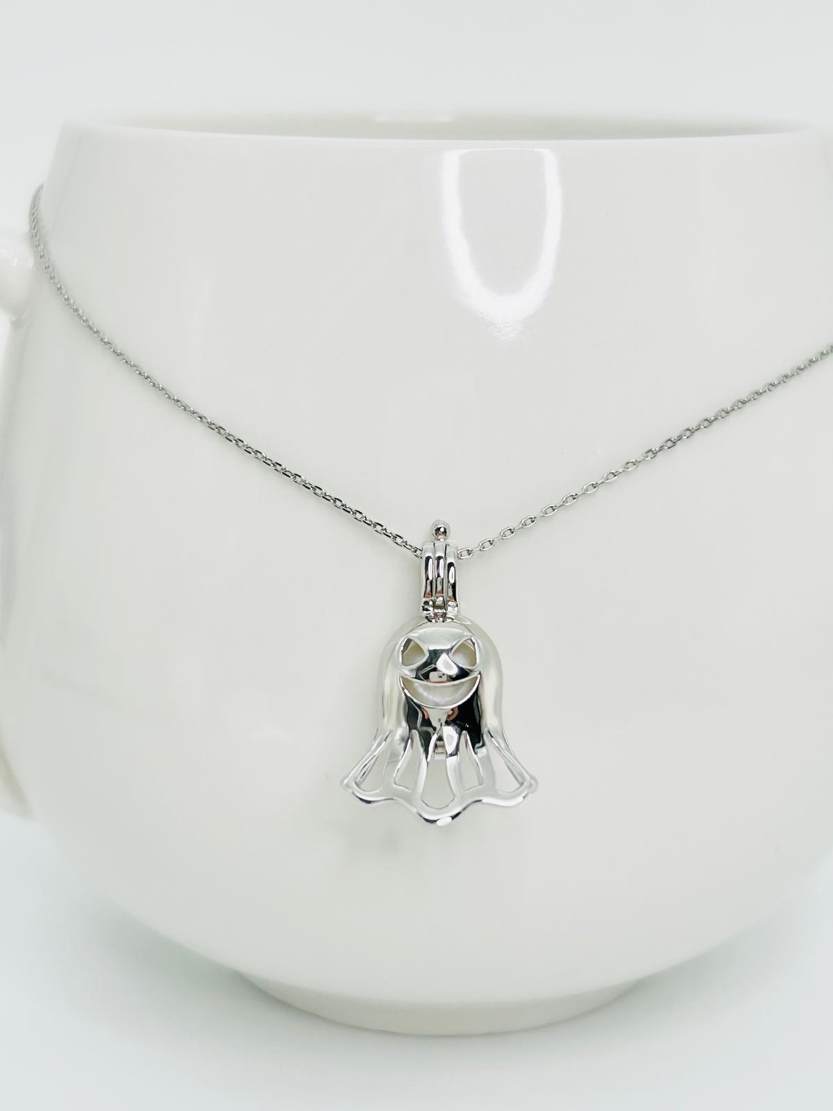 [Promo] Halloween Ghost Pendant with Hidden Pearl – Unique Jewellery Design | Singapore - Nexus8gg Jewellery