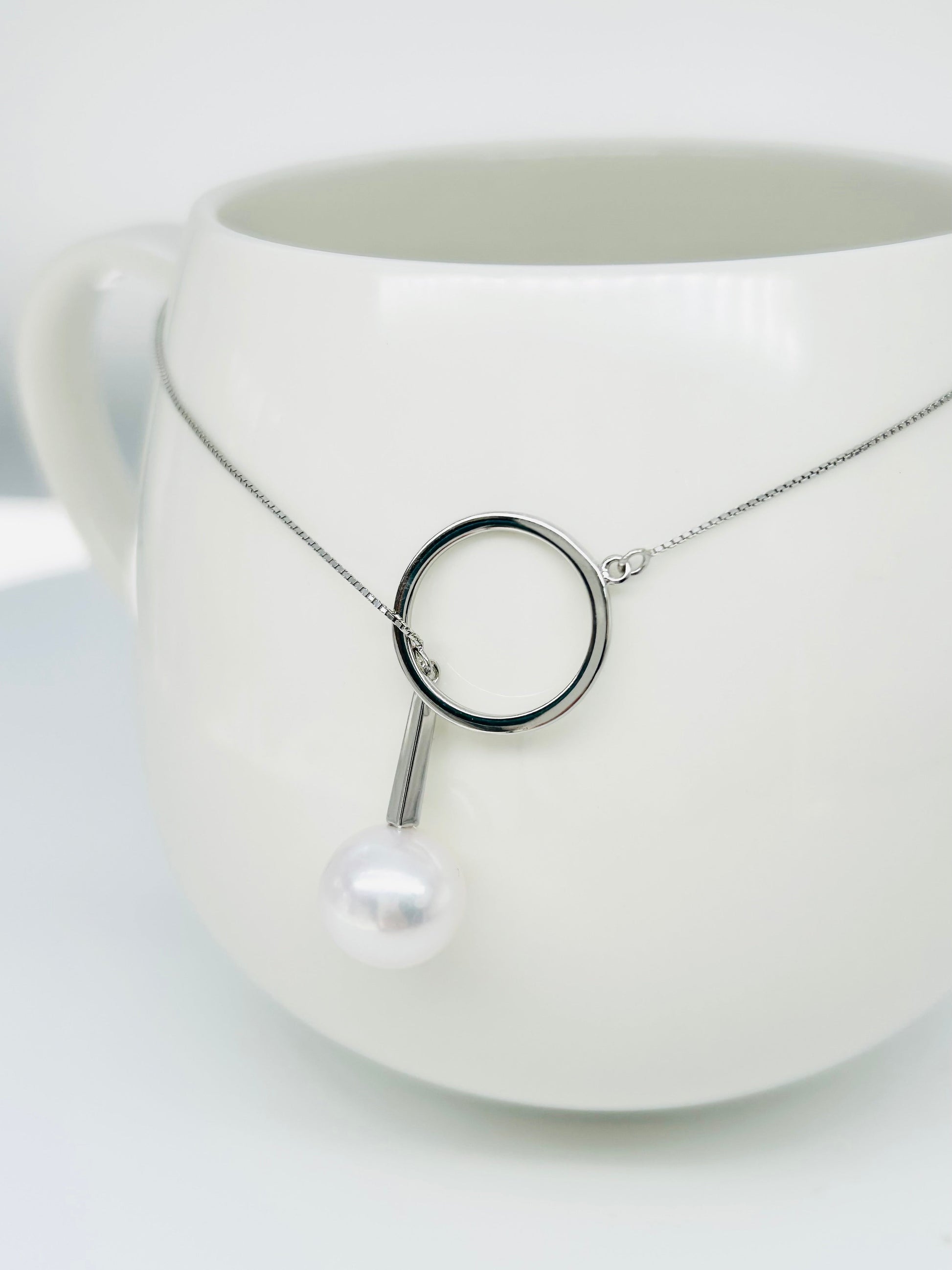 Modern Freshwater White Pearl (10-11mm) Adjustable Necklace - Nexus8gg Jewellery