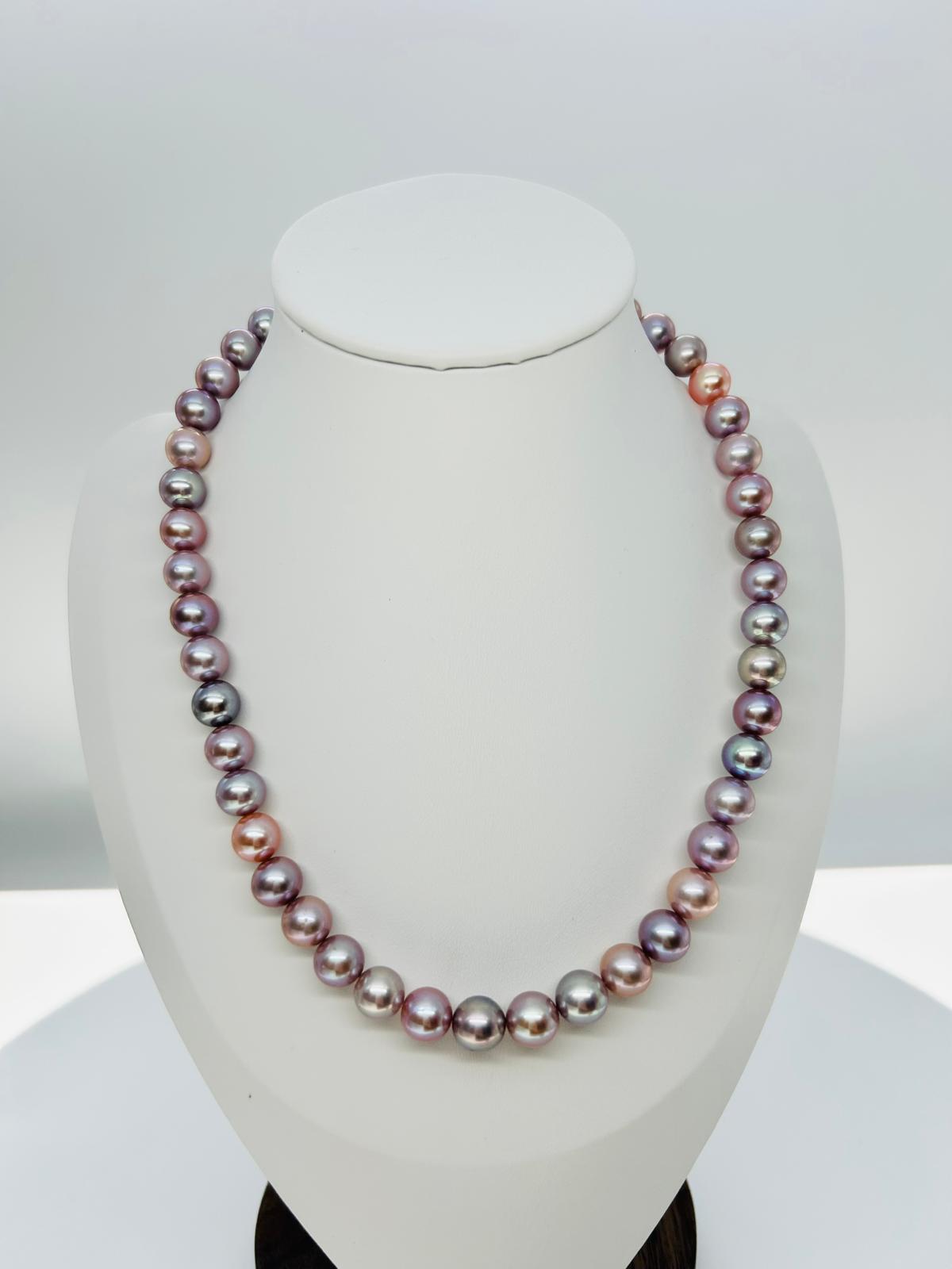 Multi-Colour tone Freshwater Pearl (8-9mm) Necklace - Nexus8gg Jewellery