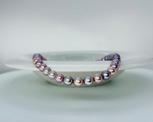 Multi-Colour tone Freshwater Pearl (8-9mm) Necklace - Nexus8gg Jewellery