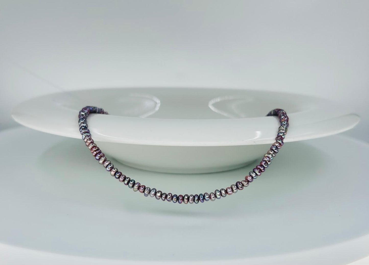 Petite Rainbow Freshwater Keshi Pearl Baby Necklace (3.5-4mm) - Nexus8gg Jewellery