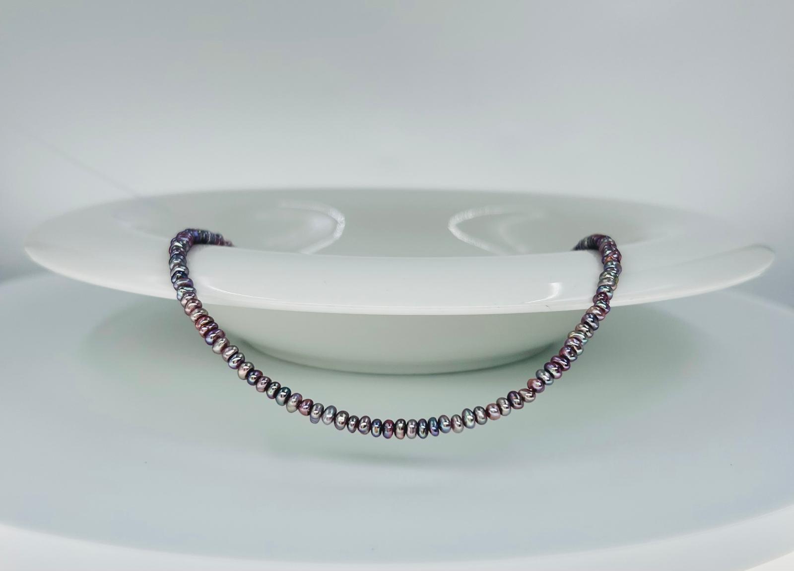 Petite Rainbow Freshwater Keshi Pearl Baby Necklace (3.5-4mm) - Nexus8gg Jewellery