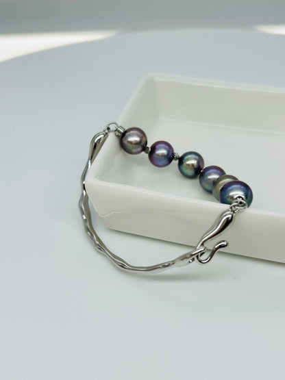 Rainbow Freshwater Pearl (9mm) Bracelet - Nexus8gg Jewellery