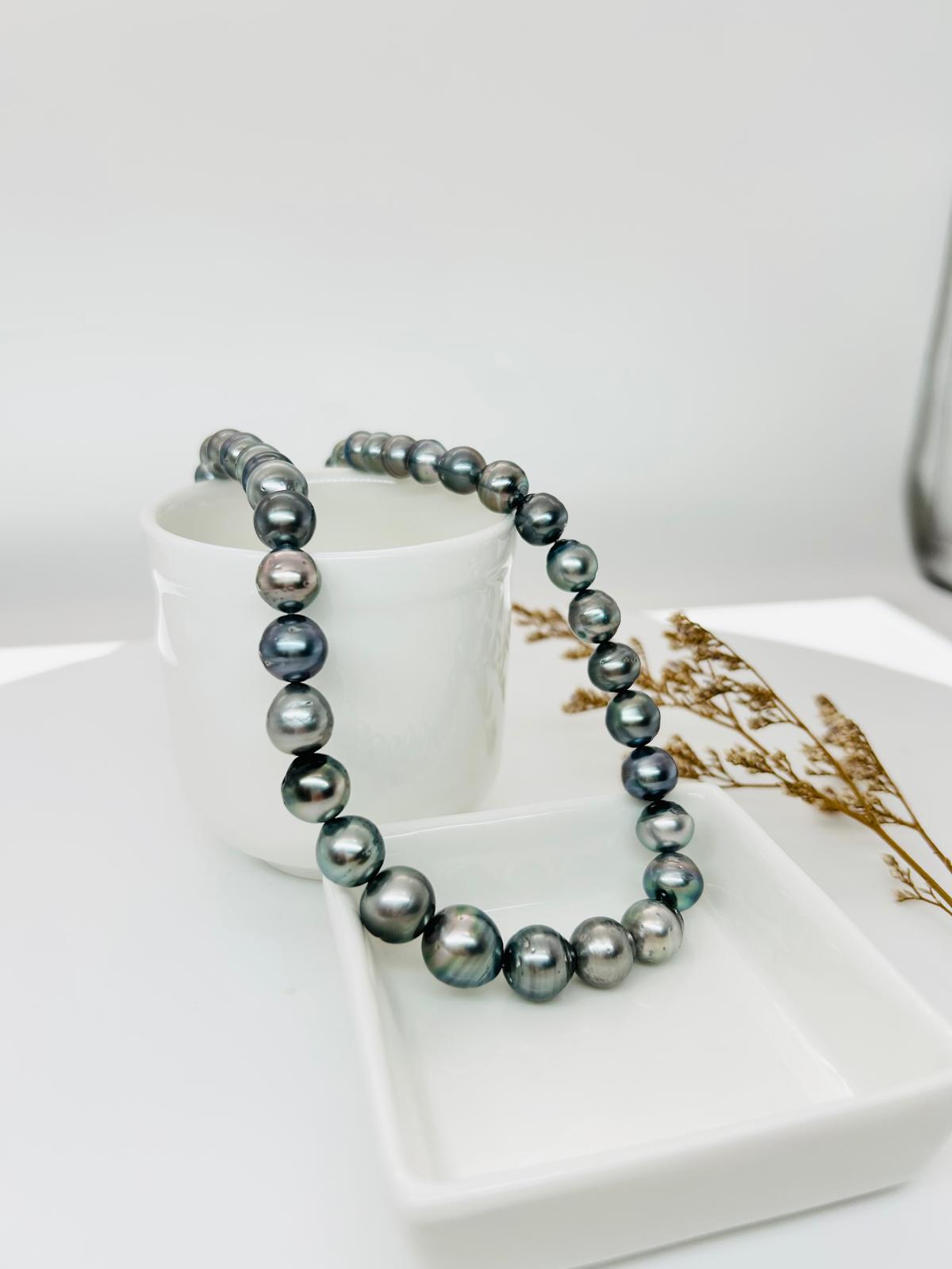 Tahitian Silver Blue Pearl (7-12mm) Necklace - Nexus8gg Jewellery
