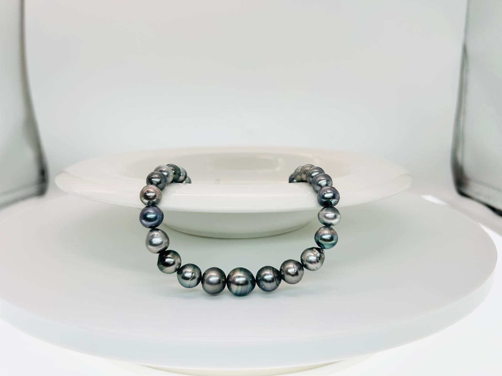 Tahitian Silver Blue Pearl (7-12mm) Necklace - Nexus8gg Jewellery