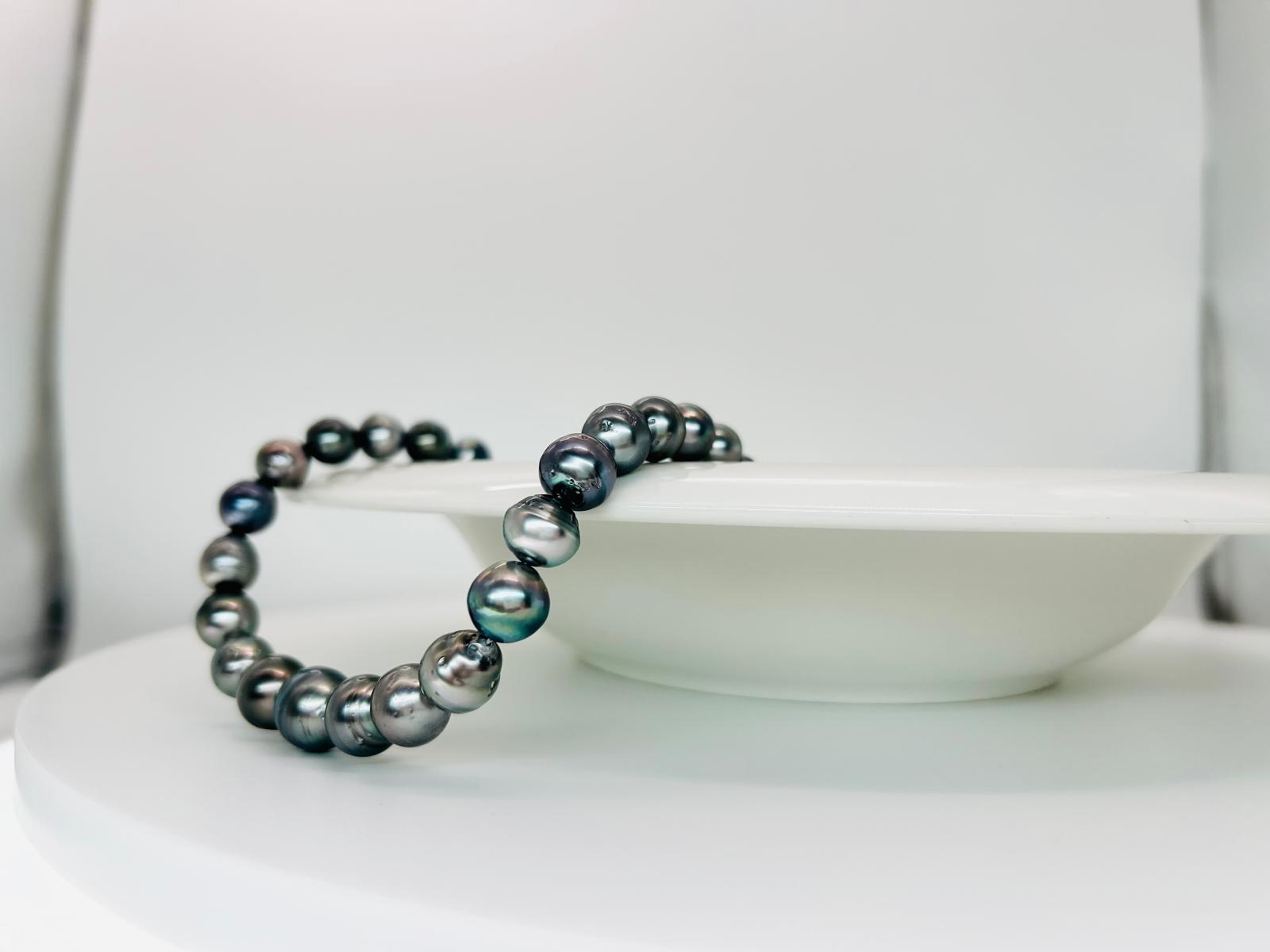 Tahitian Silver Blue Pearl (7-12mm) Necklace - Nexus8gg Jewellery
