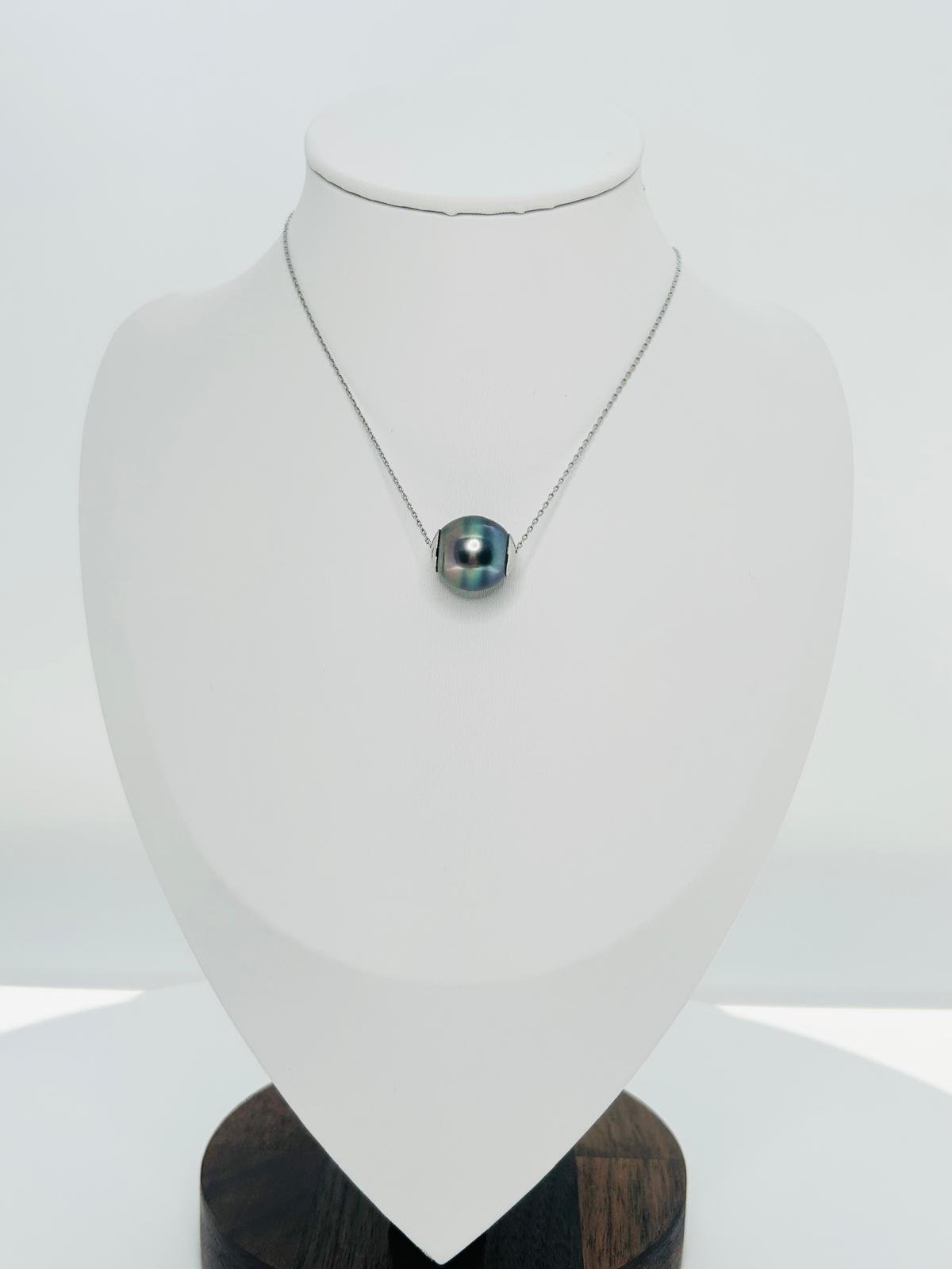 Unique Rainbow Tahitian Pearl (13.5-14mm) Pendant (Lulutong) - Nexus8gg Jewellery