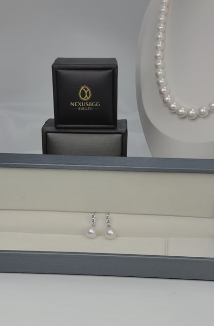 Elegant Lustre Freshwater Pearl (9-10mm) Earring | Pearl Jewellery for Every Occasion