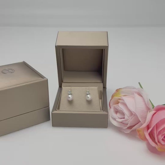Elegant 2-way Design Akoya Pearl (6.5-7mm) Stud Earrings | Timeless.