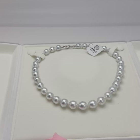Top Grading South Sea Blue Blood Pearl (8-11mm) Necklace with GUID certificate - Nexus8gg Jewellery